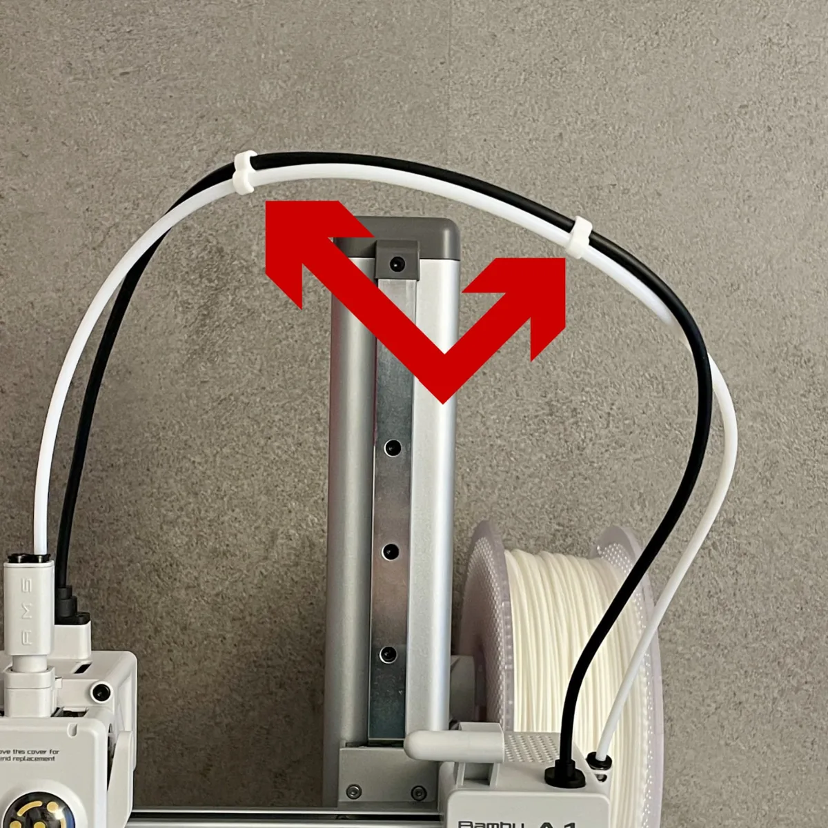 Kabel- och PTFE-klämma för Bambu A1 – bild av schiko