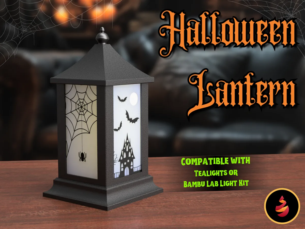 Halloween-lykta med fyra motiv – bild av JamesThePrinter